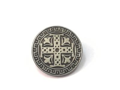 China Antique Silver Plating Die Struck Lapel Pins European Region Feature for sale