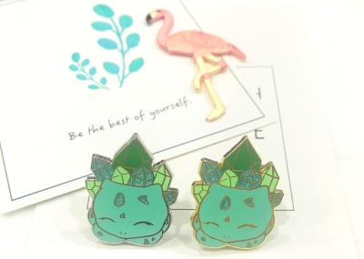China Tartaruga verde Loverly pinos personalizados dados forma de Laple do esmalte com cor do brilho à venda