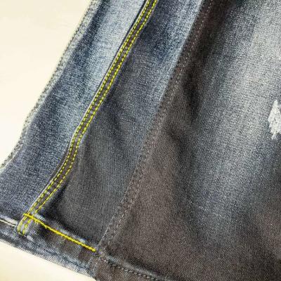 China OEM Stretch Washed Cotton Spandex Denim Blue Fabric for sale