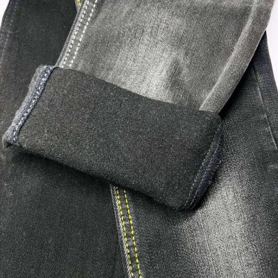 China Heavy Thick Brushed Woven Grey Denim Fabric Winter Design 178CM for sale