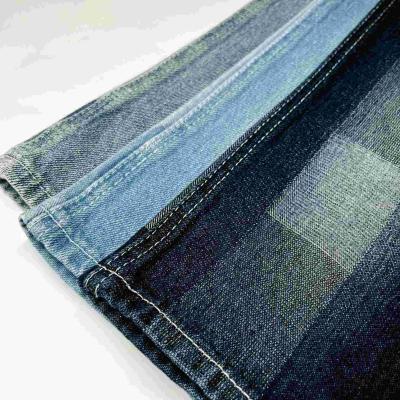 China Cotton Polyester Printed Denim Jeans Fabric Material Indigo For Summer 160CM-163CM for sale