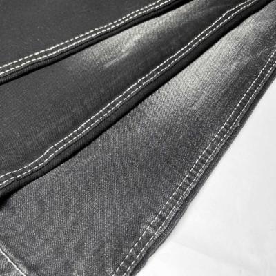 China Stretch Gray Cotton Twill Denim Fabric For Skinny Jeans 12.5 Oz  for sale
