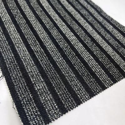 China FCL Jacquard Denim Fabric Stretch Jeans Fabric Weaving Stripe Design for sale