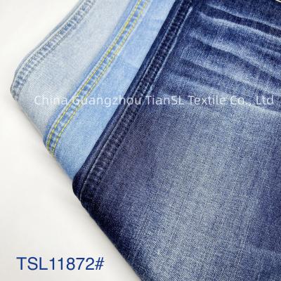 China 6 fibra de Sirospun Jutecell da tela da camisa da sarja de Nimes da onça 16s à venda