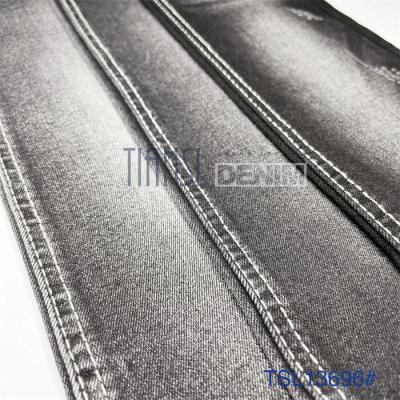 China Custom 11.2 OZ Heavyweight Denim Fabric Sulfur Black Jean Material for sale