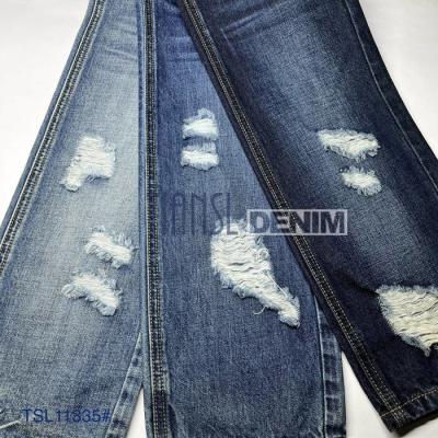 China Custom 158cm 100% Cotton Denim Fabric Light Blue 9.4 Oz for sale