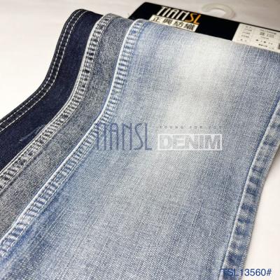 China 8.4 Oz Indigo Blue Cross Slub Cotton Denim Fabric For Blue Jean for sale