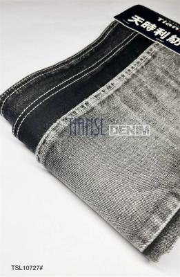 China 339gsm 160cm Black Twill Denim Fabric By The Yard 85% Cotton 15% Polyester for sale