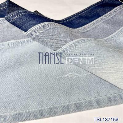 China Cor material do índigo da tela da sarja de Nimes da sarja do algodão de 7 calças de brim do estiramento da onça Gracell à venda