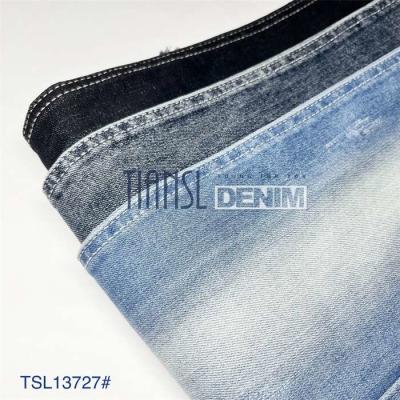 China Cotton Twill Denim Fabric For Jeans Indigo Blue 347gsm 10.2 OZ Wide for sale