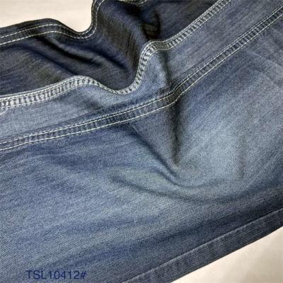 China ODM 5.5 Oz Cotton Tencel Denim Shirt Fabric For Light Blue Jeans for sale