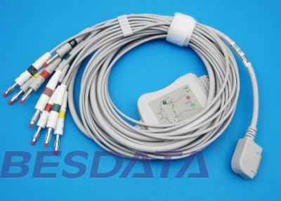 China One Piece 10 Leads EKG Cable Compatible for Kenz K131 Electrocardiogram for sale