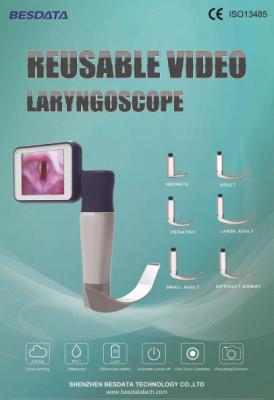 China CE, FDA, ISO13485 Anesthesia video laryngoscopy difficult airway intubation  3inch LCD 1280*720px photo and video functi en venta