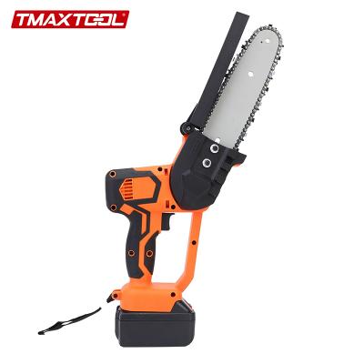 Chine 8 Inch electric power handheld tree cutting cordless lithium chain saw battery mini chainsaw à vendre