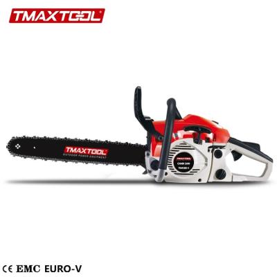 China Professional 2 Stroke 45cc Gasoline Powered Chainsaw Single Cylinder Chain Saw for sale