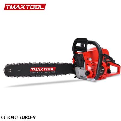 China Tmaxtool 52cc 20 Inch Power Chain Saw Handed Petrol Chainsaws Gasoline Garden Tool for Cutting Wood for sale