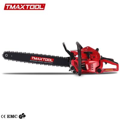 China Heavy Duty But In Perfect Control Gasoline Powered Chainsaw 62cc Gasoline Tree Cutting Machine for sale