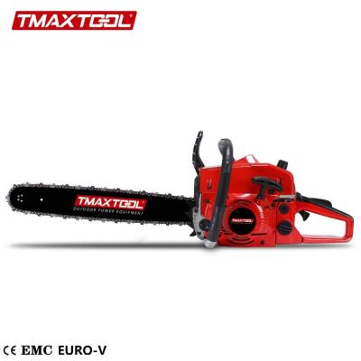 China Hot Sale 63.3 Cc Gasoline Tree Cutting Machine Gasoline Powered Chainsaw 22 Inch Chain Saw for sale