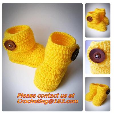 China Cute Toddler Unisex Baby Infant Handmade Crochet Knit Colored Cartoon Socks Crib Shoes for sale