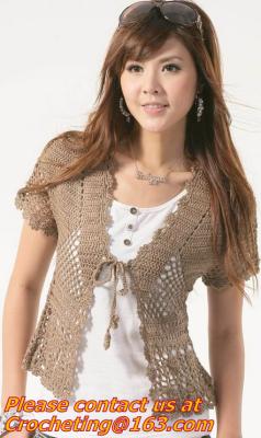 Chine Le cardigan de dentelle de mode de femmes plus la taille creusent l'automne occasionnel Tricotado de chemisiers de chandail tricoté par crochet à vendre