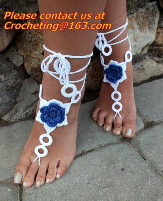 China Crochet Barefoot Sandals, Nude shoes, Foot Jewelry, Beach Wedding, Sexy Anklet , Bellydance,Beach Footwear for sale