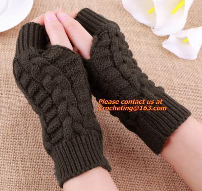 China fashion Cute Faux Rabbit Fur Hand Winter Warmer Knitted Fingerless Gloves Mitten 10 colors for sale