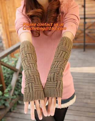 China Winter Warm Imitation Rabbit Faux Fur Women Gloves Knitted Patchwork Waist Gloves half Finger Gloves for sale