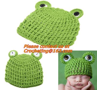Chine Le crochet nouveau-né de Knit de tortue vêtx des appui verticaux de photo d'équipement de chapeau de calotte à vendre