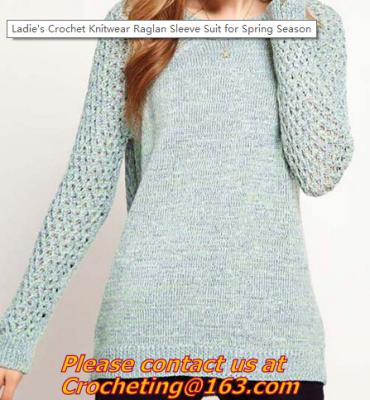 China Crochet sweater, Lady's Hollow Out Crocheted Pullover O Neck Long Sleeve Casual Knitted Slim Women Sweater for sale