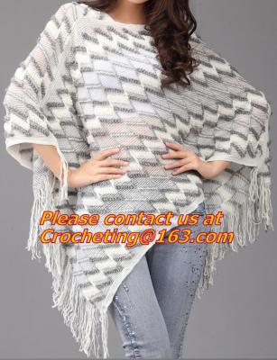 China Crochet, Women Sweater Ladies Tassels Poncho Long Knitted Pullovers Knitted Cape Coat for sale