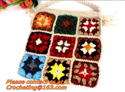 China Windfall yarn bag knitted bags handmade crocheted female shoulder bag sttend women's for sale