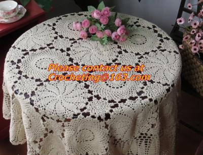 China needle flower round table cloth fashion reminisced 100% cotton tables, cloth round fashion for sale