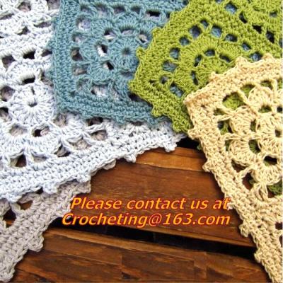 China handmade hook needle coasters zakka vintage crochet cup mat mobile phone pad Crochet Dish for sale