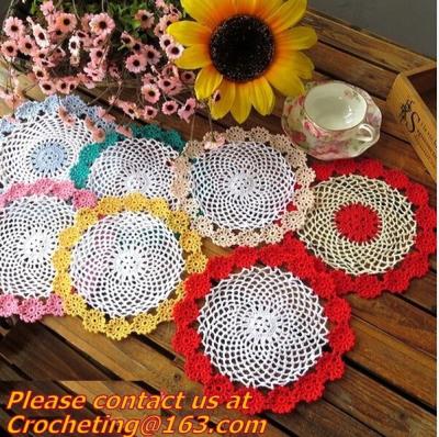 China Multi Round Hand Made Crochet doily/placemat coasters/placemat set/shabby chic/place mats for sale