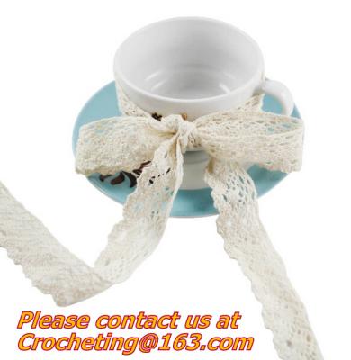 Chine L'équilibre blanc DIY de dentelle de modèle de feston de crochet de long coton de cru a brodé le bout droit de couture à vendre