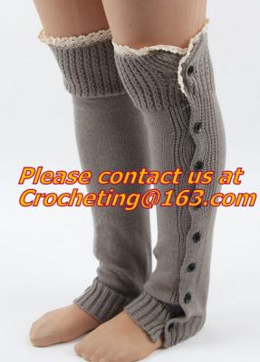 Chine Les réchauffeurs de jambe, les accessoires des femmes, botte Topper, ont tricoté des réchauffeurs de jambe, équilibre de dentelle de crochet à vendre