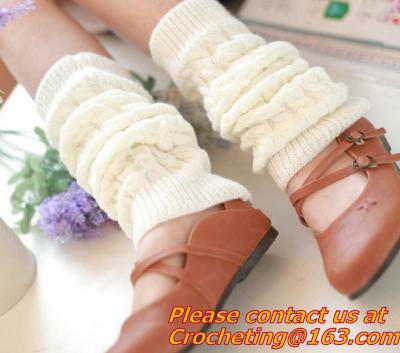 Chine Utilisation élevée de chaussettes de coton de genou de pied de Knit de crochet d'équilibre pour les réchauffeurs de jambe de femmes et la chaussette de botte à vendre