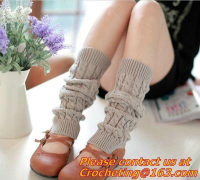 Chine Lacez, utilisation élevée de chaussettes de coton de genou de pied de Knit de crochet d'équilibre pour les réchauffeurs de jambe de femmes et la chaussette de botte à vendre
