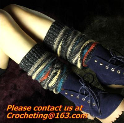 Chine les réchauffeurs de jambe de matin en bois d'hiver chauffent profondément les bottes lâches femelles de chaussettes de mélange laine-acrylique à vendre