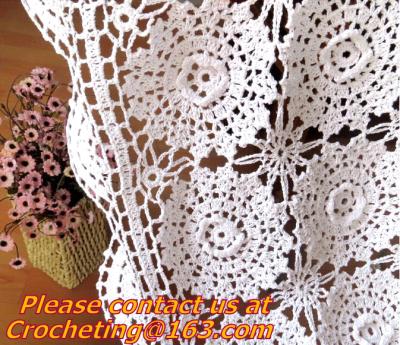 China Crochet Round table clothing - table coverhandmade crochet heart doilies, blanket, clothes for sale