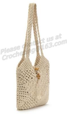 China cotton rope handmade tassel knitted bag handmade women's handbag national trend classic for sale