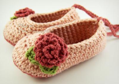 China Newborn baby girl shoes crochet baby shoes infant sandals crochet kids sliper, shoes for sale