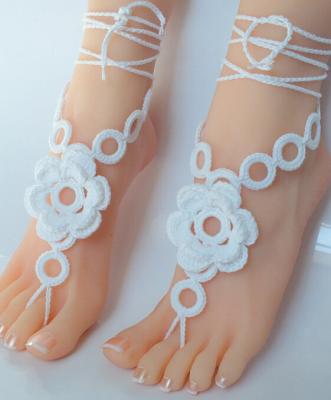 China Crochet, Barefoot, Sandals, Nude, shoes, Foot, Jewelry, Beach, Wedding, Sexy, Anklet for sale
