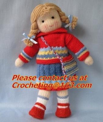 China Custom kitted toys, knitting girl, 100% cotton yarn custom toys， Cheap custom plush toys for sale