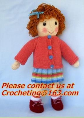 China Fashion & Popular Hand Made Crochet Knitted Girl Doll, panda, toy, cotton yarn custom toys for sale