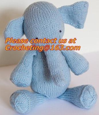 China Cute crochet baby toys, knitting crocheting, knit crochet elephant, cotton yarn custom toy for sale