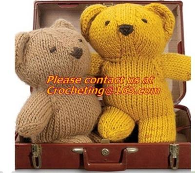 China Bear hand crochet toy, woolen hand knitted toy, hand puppet toy for sale