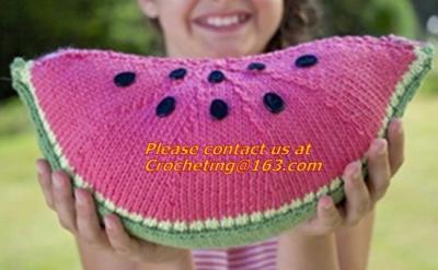 Chine Jouets de tricotage mignons, jouets de pastèque de knit, jouet de pastèque de peluche, jouet de chenille de crochet à vendre