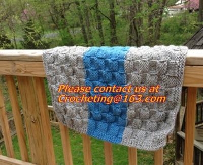 China Colorful knit blanket, handmade wool blanket, knit blanket, knit dog sweater, Cable Knitte for sale