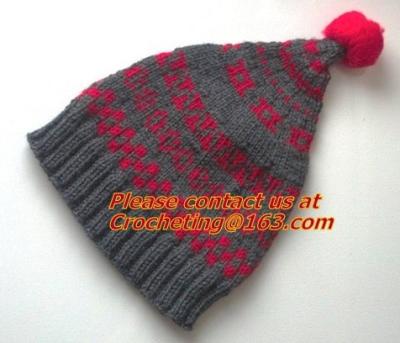 Chine New High Fashion souple Chunky Acrylique câble tricot multicolore Bonnet, nouveau style Crochet à vendre
